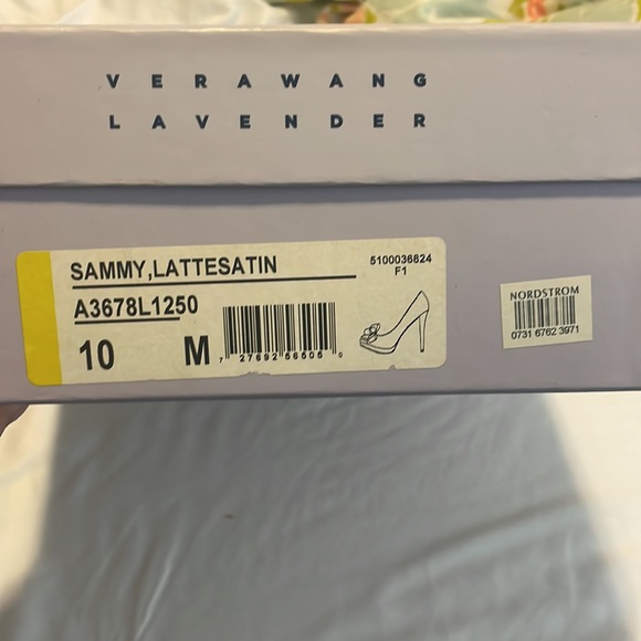 Vera Wang Lavender Label Sammy Latte Satin Peeptoe Pump - Picture 5 of 5